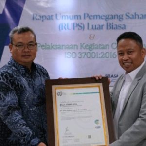 PT.Tirta Asasta Kota Depok Raih ISO 37001 2016,Sekaligus Gelar Sosialisasi Perpipaan