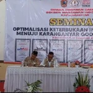 DPD SWI Karanganyar Gelar Seminar KIP, Dorong Pemda menuju Good Governance.