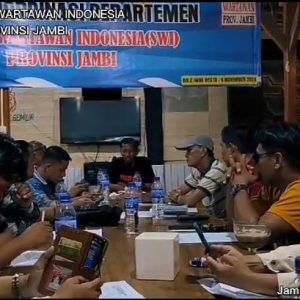 Dewan Pimpinan Wilayah Sekber Wartawan Indonesia (DPW SWI) Provinsi Jambi Gelar Rakor Pasca RPP.